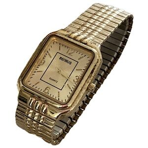 Vintage Benrus BN201M Gold Tone Quartz Analog Mens Watch